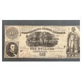 1861 $10 Confederate Bank Note