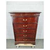 Solid Wood 5 Drawer Chest - Cherry Finish