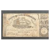 1863 North Carolina 50 Cent, Fractional Note