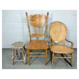 Lot Of 3 Assorted Wood Chairs