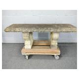 Heavy 3 Piece Concrete Bench