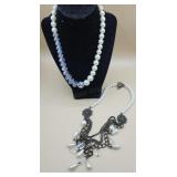 2 Traci Lynn  Pearl Necklaces