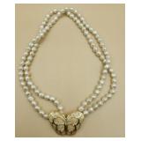 Kjl For Avon Butterfly Pearl 16in Choker