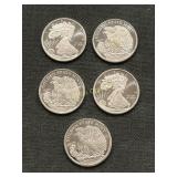 5x The Bid 1/10 Ozt .999 Silver Rounds