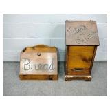 Vintage Bread And Taters Pine Storage Boxes