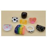 Resin Acrylic Rings Sizes 5 ,6, 7