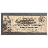 1862 North Carolina, Five Dollar Bank Note