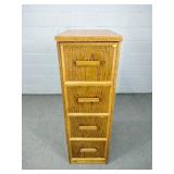 Solid Wood Four Drawer Filing Cabinet