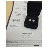 14k White Gold 3.05 Carat Lab Created Diamond Stud