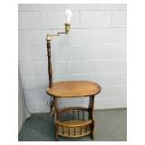 Solid Wood Lamp Table W Storage