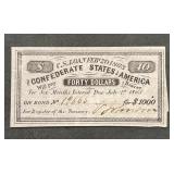 1865 Confederate Bond, Interest Note