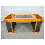 Solid Wood Portable Desk W Flip Top Compartments