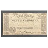 1861 North Carolina, Two Dollar Bank Note