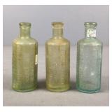 3x The Bid Atwoods Jaundice Bitters Bottles