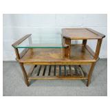 Solid Wood Cocktail Table W Step Down