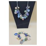 Spring Statement Necklace And Bracelet