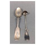 29.7 Grams Of Coin Silver - Two Antique Spoons