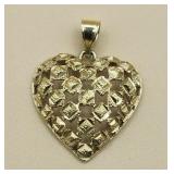 14k Yellow Gold Heart Pendant 2.0g