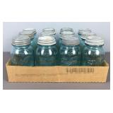 12x - Vintage Blue Ball Mason Jars