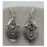 Sterling Pierced Earrings 6.2g Tw