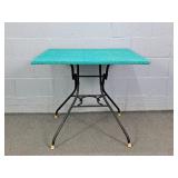 Vintage Folding Metal Frame Game Table