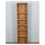 Wall Hung 5 Shelf Oak Display Case