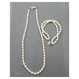 Japan Pearl 17in Necklace And Double Strand