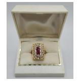 Statement Ring Sz 9 In Vintage Ring Box