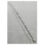 2 Sterling 7in Bracelets Tw 9.9g