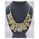 Silpada Sterling Brass Indigenous Impressions Bib