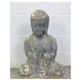 Vintage Concrete Buddha Yard Statue