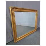 Beveled Glass Wood Framed Mirror