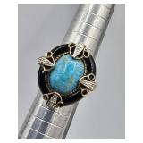 Sterling Heritage Gems Kingman Turquoise Onyx