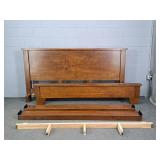 Solid Walnut King Size Bed W Rails & Slats