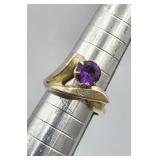 Sterling Amethyst Ring Sz 5 Tw 4.4g