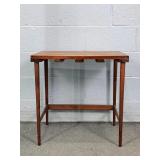 Vintage Small Mahog Wine Server Table W Storage