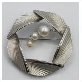 Sterling Brooch Pin Tw 9.8g