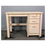 Painted 3 Drawer Pine Desk