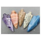 5 Arrowhead Pendants
