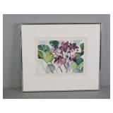 Signed Bavi Framed Watercolor