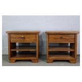 2x The Bid Solid Walnut Night Stands