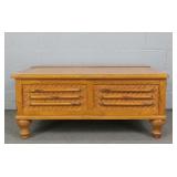 Oak Game Table W/hinged Lid Storage