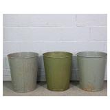 3x The Bid Mid Century Commercial Wastepaper Cans