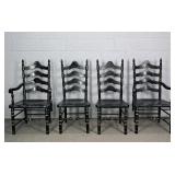 4x The Bid S Bent & Bros Solid Wood Chairs