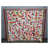 Homemade Machine Sewn Patch Face Quilt