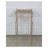Vintage Wire Media & Telephone Stand W Wood Top