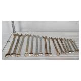 Craftsman Vintage Combination Wrench Set 16 Pc