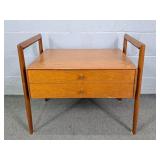 Mid Century Modern Flame Mah 2 Drawer Stand