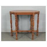 Vintage Inlay Mahog 6 Leg Side Table