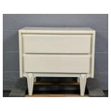 Mid Century Painted Oak 2 Drawer Stand